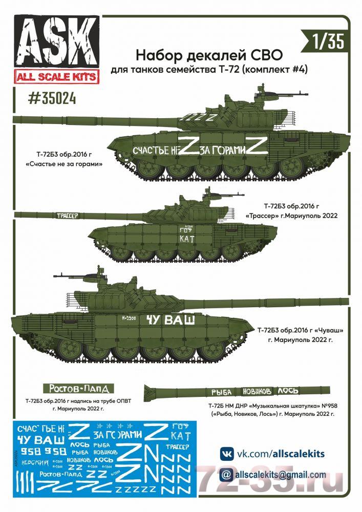 Набор декалей СВО (для танков семейства Т-72, 